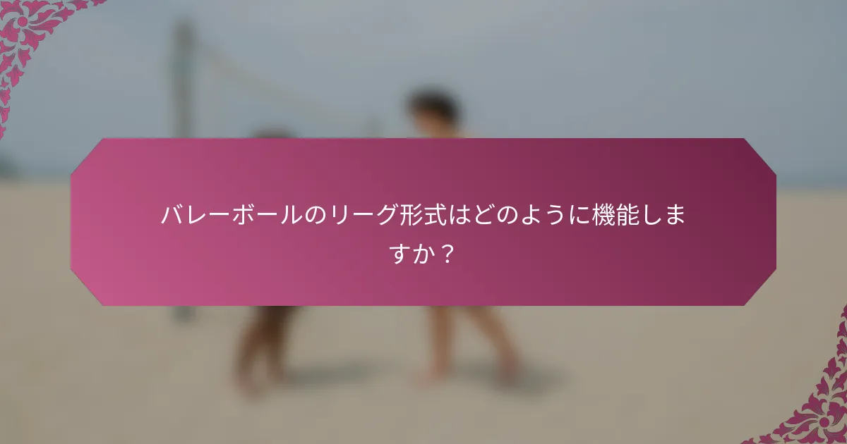 バレーボールのリーグ形式はどのように機能しますか？