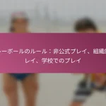 バレーボールのルール：非公式プレイ、組織的プレイ、学校でのプレイ